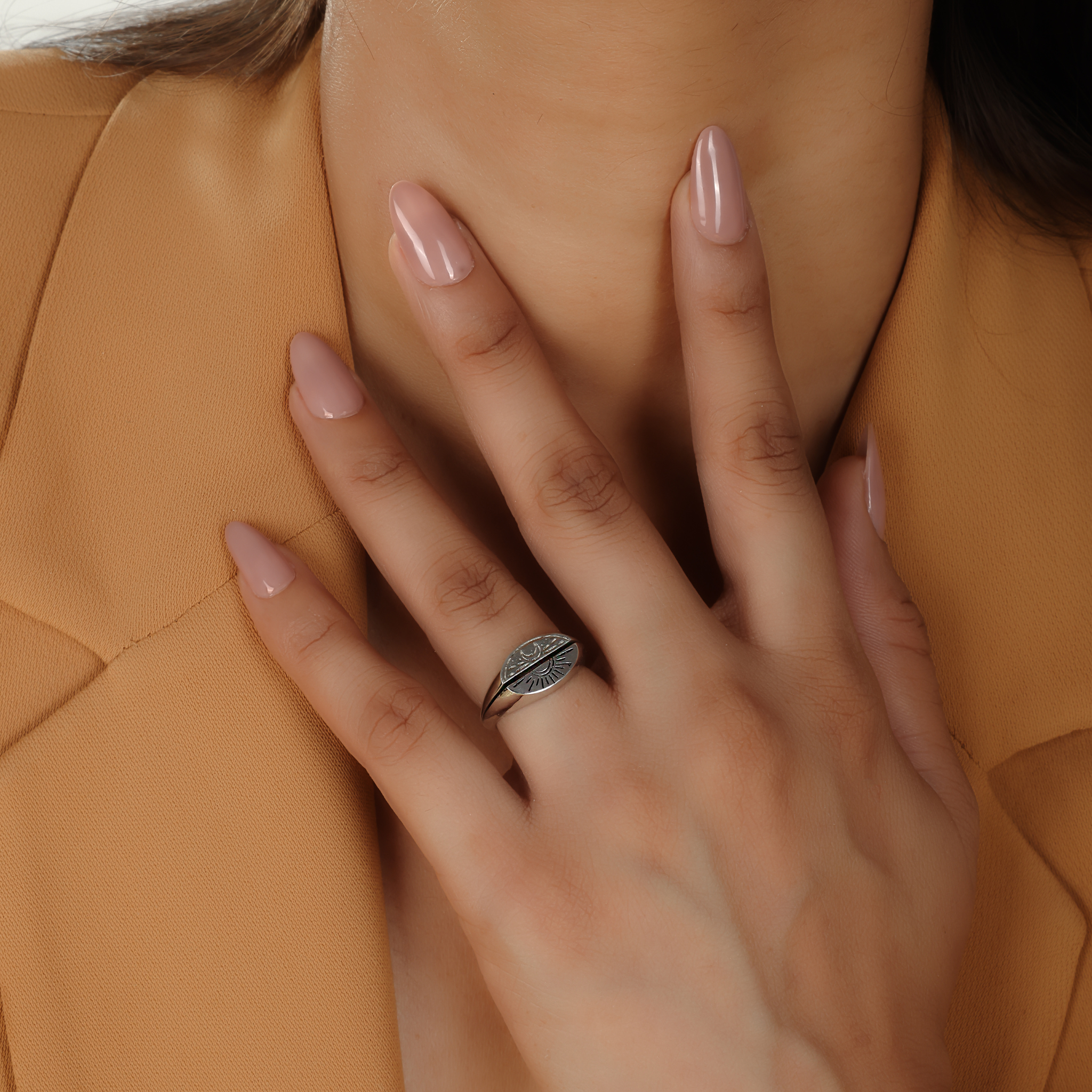 Sun & Moon Two-in-One Paired Ring for Couples – Hallmarked 925 Sterling Silver White Gold Plated | Daily Wear Jewelry
